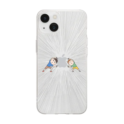 にぃにとオレ、指差しポーズ Soft Clear Smartphone Case