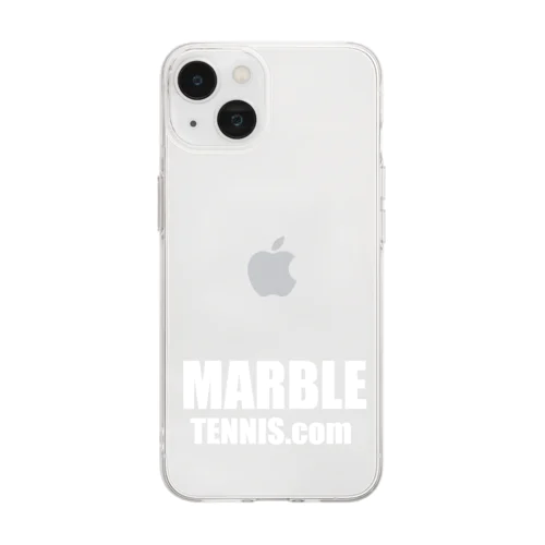 MABLE TENNIS.com (White logo） Soft Clear Smartphone Case