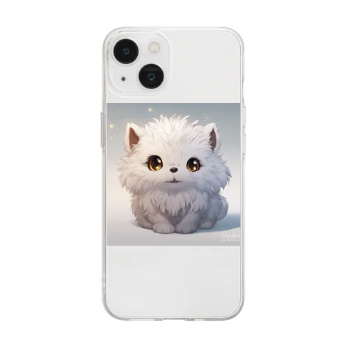 「ふわふわにゃんこ (Fuwafuwa Nyanko)」 Soft Clear Smartphone Case