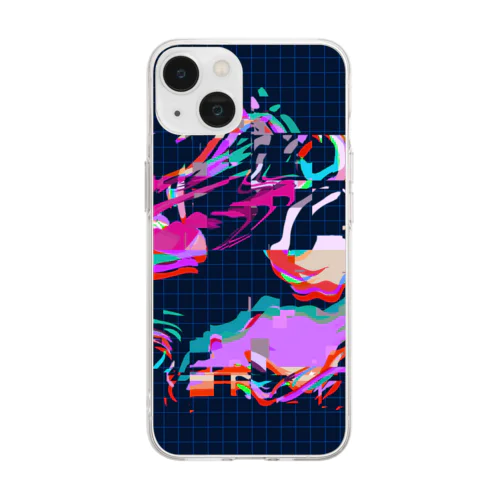 構築01_magenta Soft Clear Smartphone Case