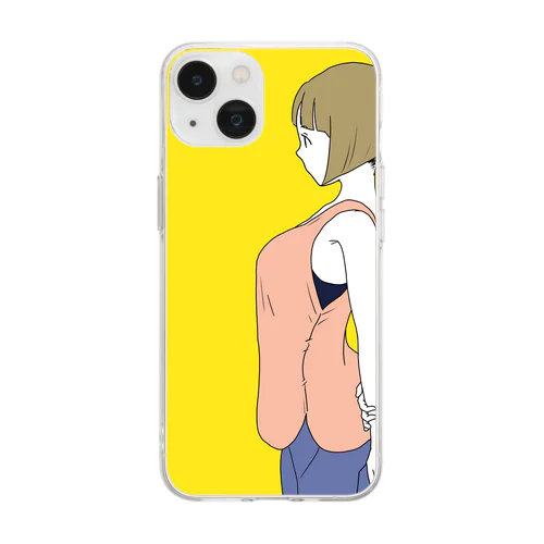 ジムウェアの女性 Soft Clear Smartphone Case