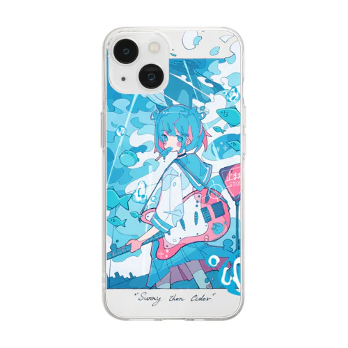 晴れのちサイダー Soft Clear Smartphone Case