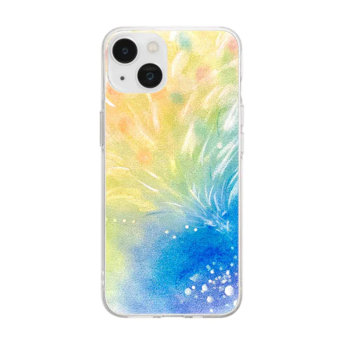 宙からの応援 Soft Clear Smartphone Case