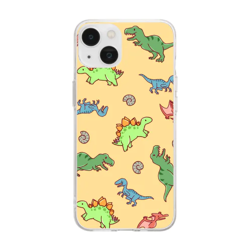 恐竜さんたち Soft Clear Smartphone Case