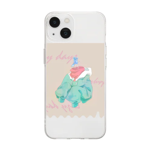 Lazy daysなパーカー君 Soft Clear Smartphone Case