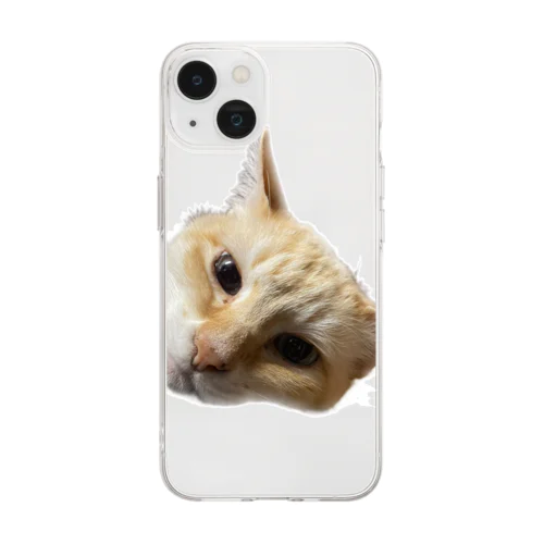 にゃんきち Soft Clear Smartphone Case