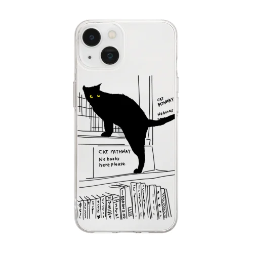 本屋さんの看板猫 Soft Clear Smartphone Case