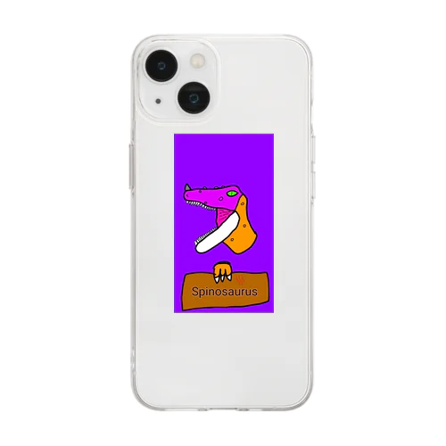 スピノくん(恐竜) Soft Clear Smartphone Case
