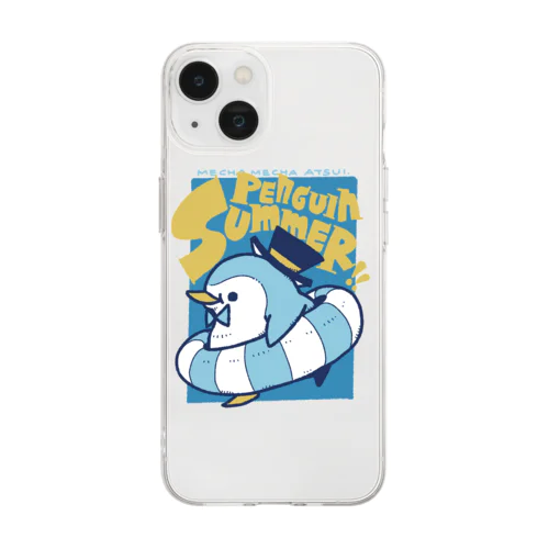 めちゃめちゃアツいペンギン団長 Soft Clear Smartphone Case