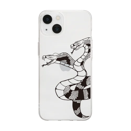 #双頭のコブラ Soft Clear Smartphone Case