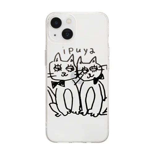 キュートな ねこちゃん Soft Clear Smartphone Case