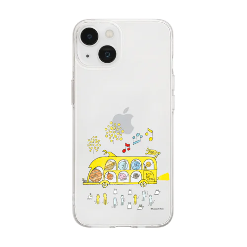 わくせいバスでほしのまちへ Soft Clear Smartphone Case