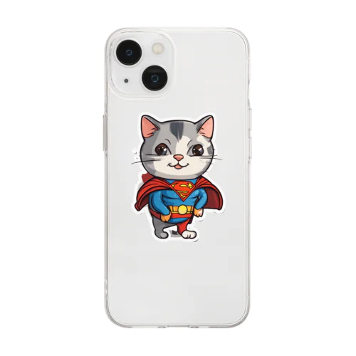 スーパーキャット！ Soft Clear Smartphone Case