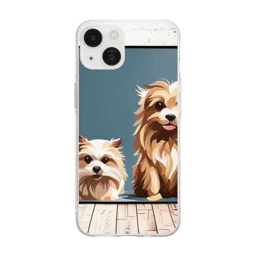 犬 Soft Clear Smartphone Case