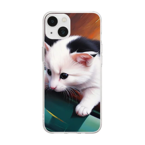 猫 Soft Clear Smartphone Case