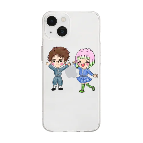 ホビさんとQちゃん Soft Clear Smartphone Case