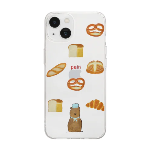 いろんなパン Soft Clear Smartphone Case