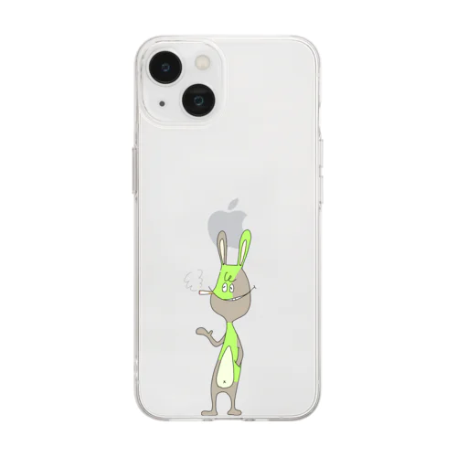 ふかしうさぎ Soft Clear Smartphone Case