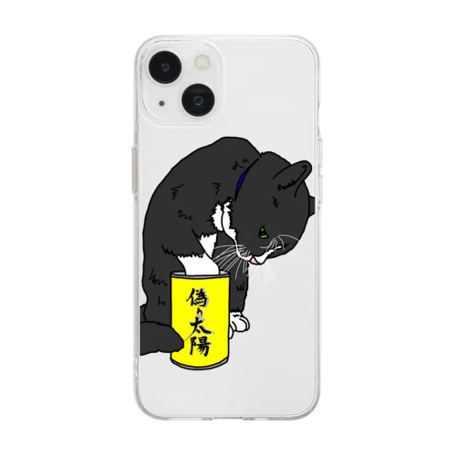 白足袋福蔵 (食いしん坊 Ver.) Soft Clear Smartphone Case