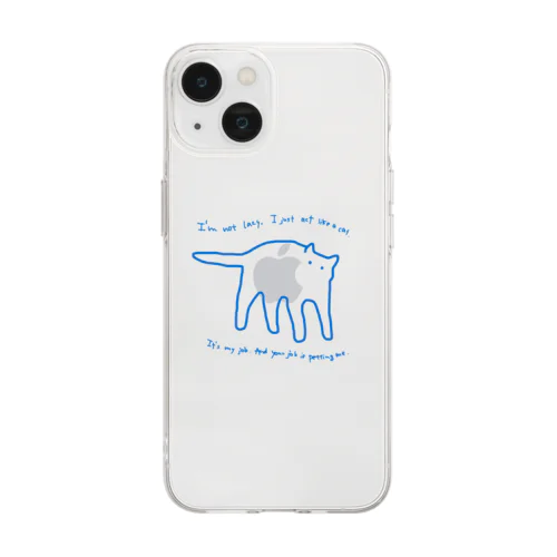 Cat's job Soft Clear Smartphone Case