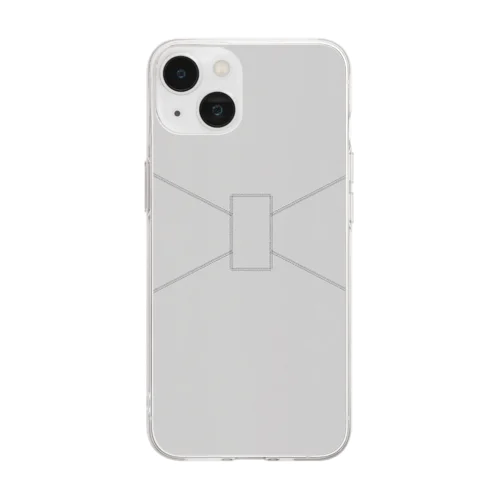 Ribbon Art . Gray . Soft Clear Smartphone Case