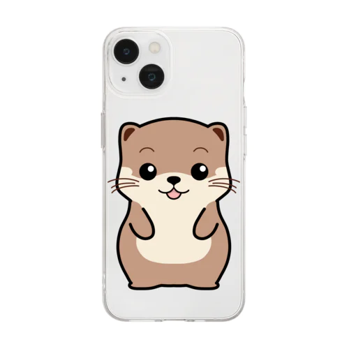 キュートなカワウソ2 Soft Clear Smartphone Case