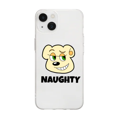 NAUGHTY BEARくん Soft Clear Smartphone Case