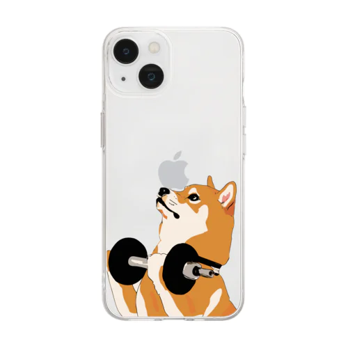 パンプアップ柴Hachi Soft Clear Smartphone Case