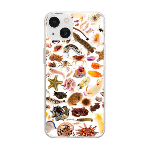 海の小さな生物たち Soft Clear Smartphone Case