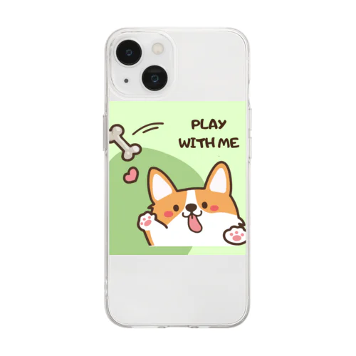PLAY WITH ME Soft Clear Smartphone Case