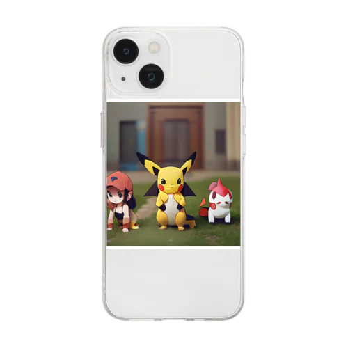 ピカチュウの仲間たち Soft Clear Smartphone Case