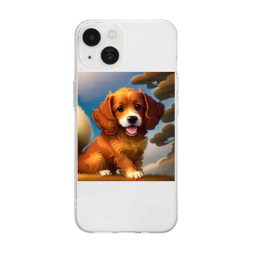 かわいい犬のグッズ Soft Clear Smartphone Case