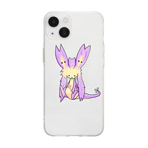 さくら🌸わんこ🐶のさくここちゃん Soft Clear Smartphone Case