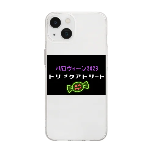 ハロウィン2023トリックアトリート Soft Clear Smartphone Case