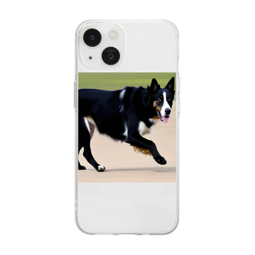 かわいい犬のイラストグッズ Soft Clear Smartphone Case