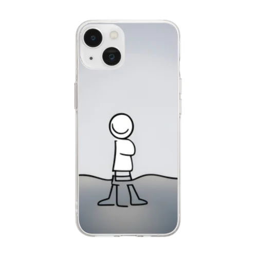 棒人間君iPhoneケース3 Soft Clear Smartphone Case