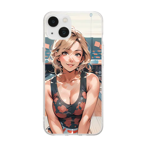 "Bowling 90s Girl" Soft Clear Smartphone Case