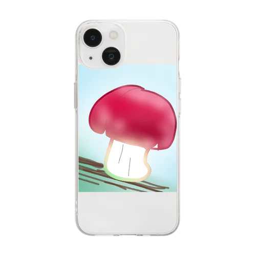 ふわふわきのこ🍄 Soft Clear Smartphone Case