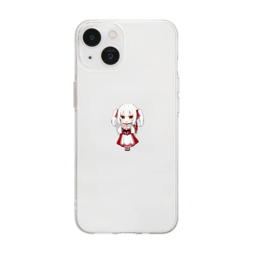 巫女少女② Soft Clear Smartphone Case