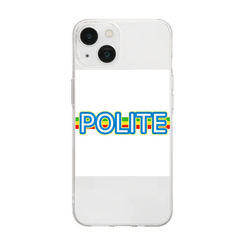 ポライト先生 Soft Clear Smartphone Case