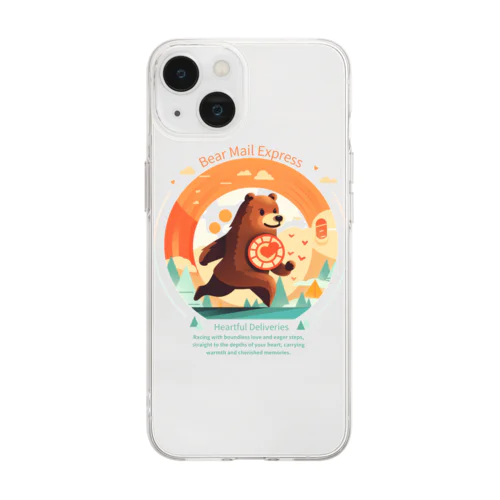 クマメール便 Soft Clear Smartphone Case