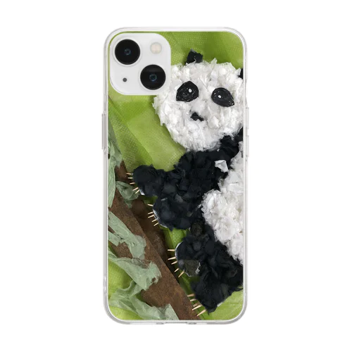 絶滅危惧種シリーズ　ジャイアントパンダ Soft Clear Smartphone Case