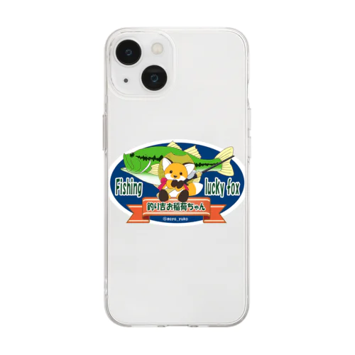 『釣り吉お稲荷ちゃん🎣🦊』Ａ楕円型 Soft Clear Smartphone Case