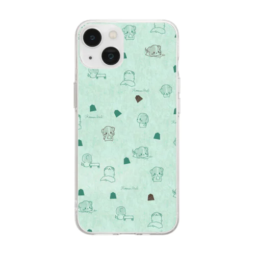 Komawan's EverydayLife（チョコミント） Soft Clear Smartphone Case