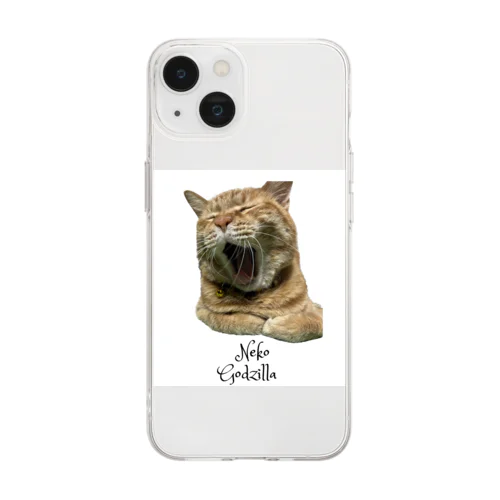 猫ごじら Soft Clear Smartphone Case