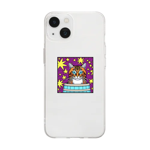 ウイスキーキャット Soft Clear Smartphone Case