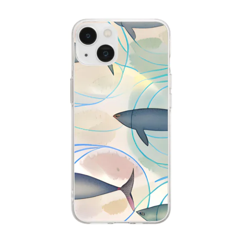 群れで泳ぐ魚 Soft Clear Smartphone Case
