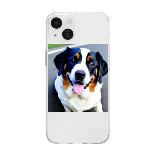 かわいい犬 Soft Clear Smartphone Case