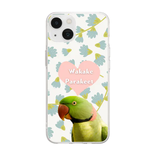 ワカケホンセンインコ Soft Clear Smartphone Case