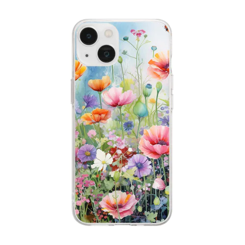 蝶と花Ⅲ Soft Clear Smartphone Case